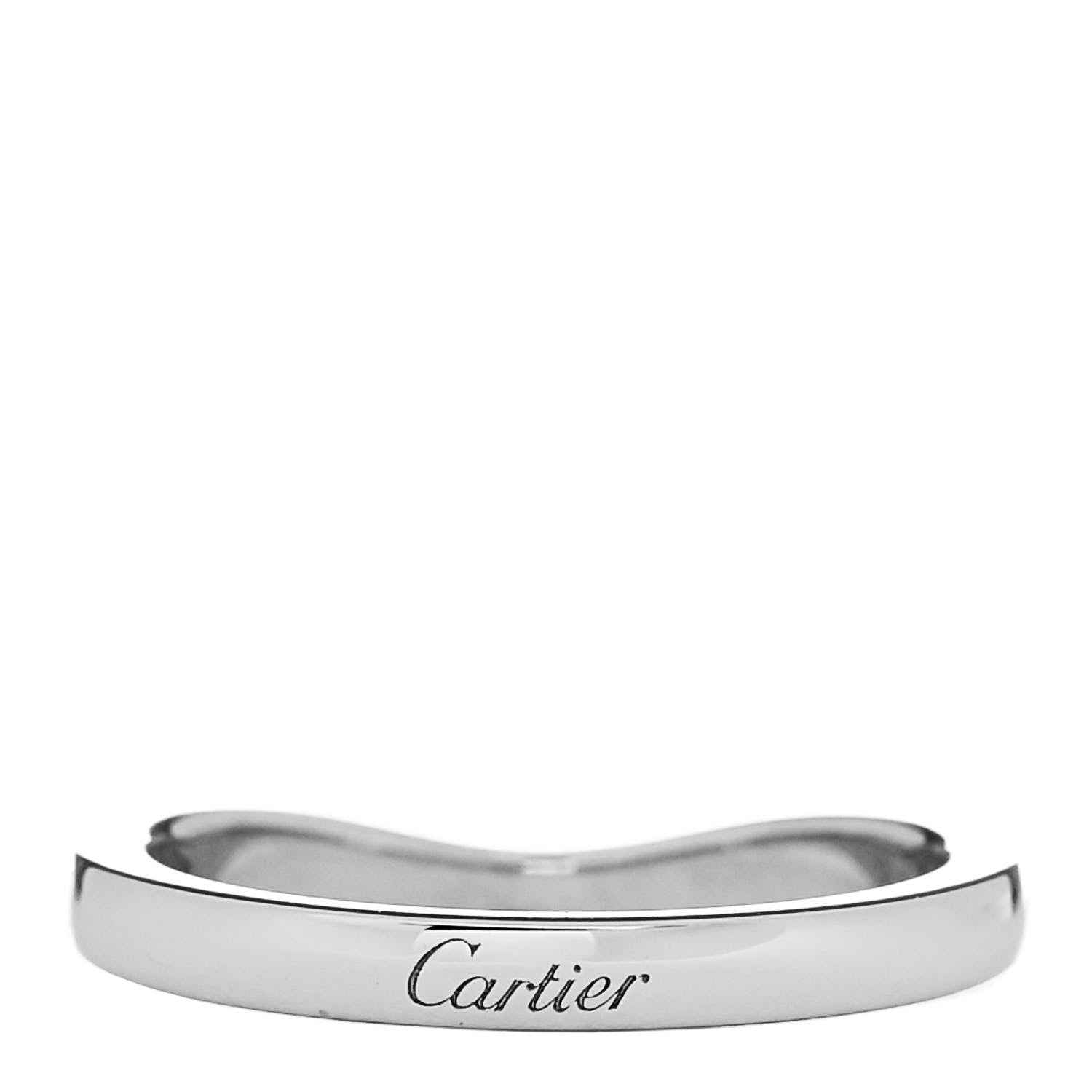 Cartier Platinum Diamond Ballerine Wedding Band Ring 47 4.25 3 of 4