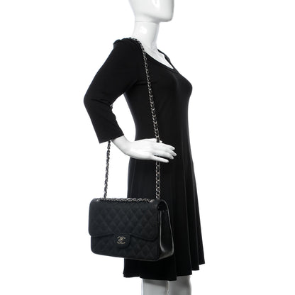 Chanel Caviar Quilted Jumbo Double Flap Black 2 of 11