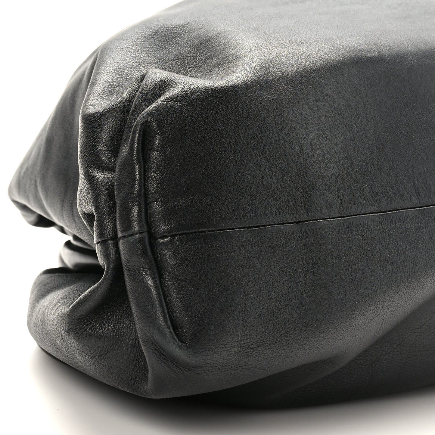 Smooth Butter Calf The Pouch Oversized Clutch Black