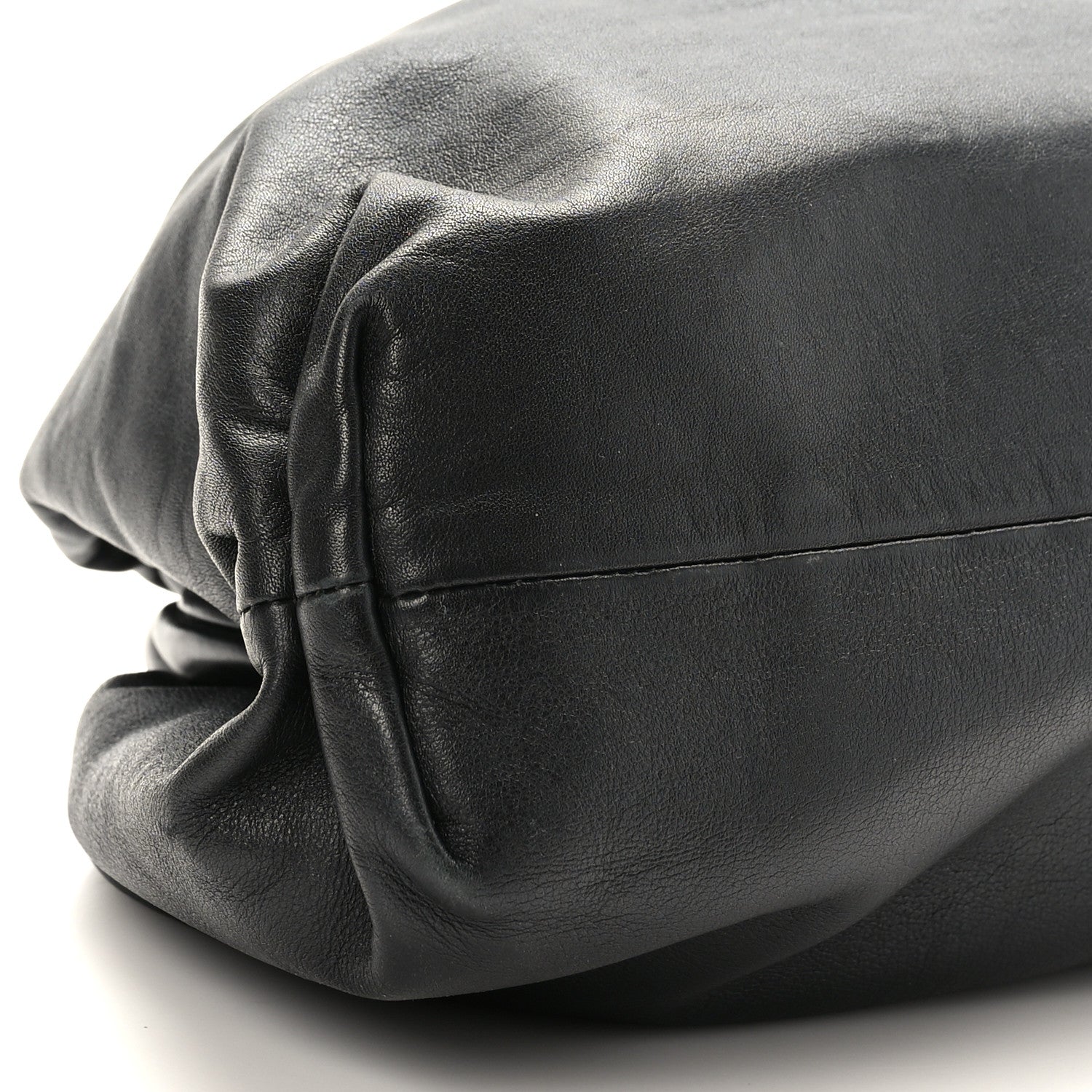 Bottega Veneta Smooth Butter Calf The Pouch Oversized Clutch Black 8 of 9