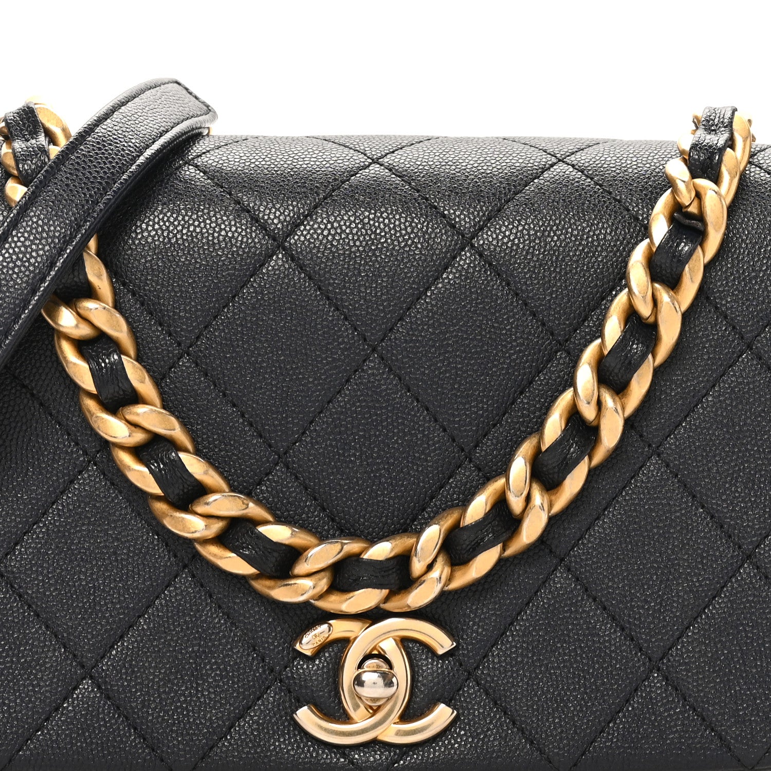 Chanel Caviar Quilted Small Fashion Therapy Flap Bag Navy Blue 8 of 10