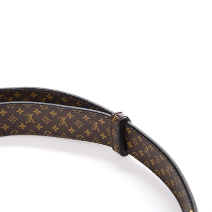 Louis Vuitton Calfskin Monogram 25mm Lock Me Belt Black 5 of 5