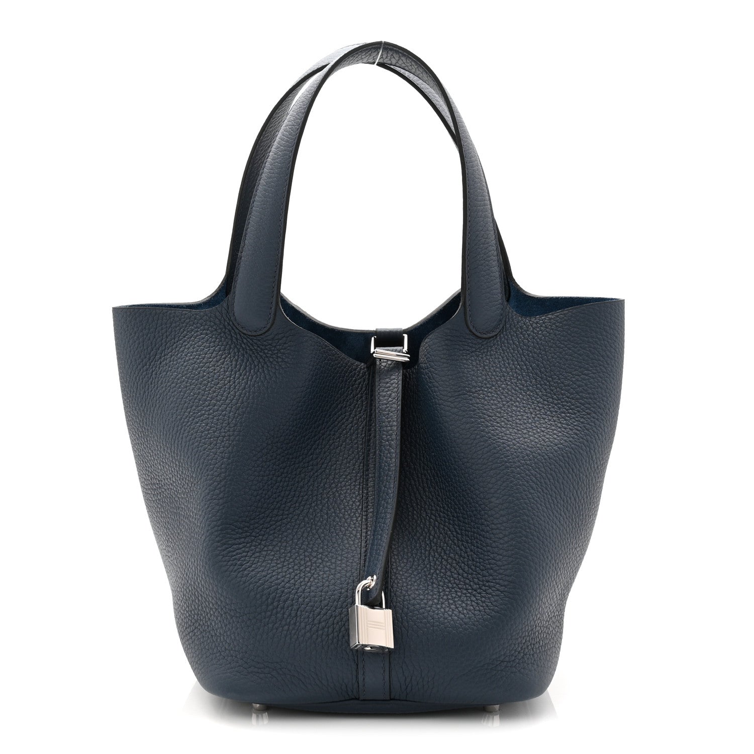 Hermes Taurillon Clemence Picotin Lock 22 MM Bleu de Prusse 1 of 11