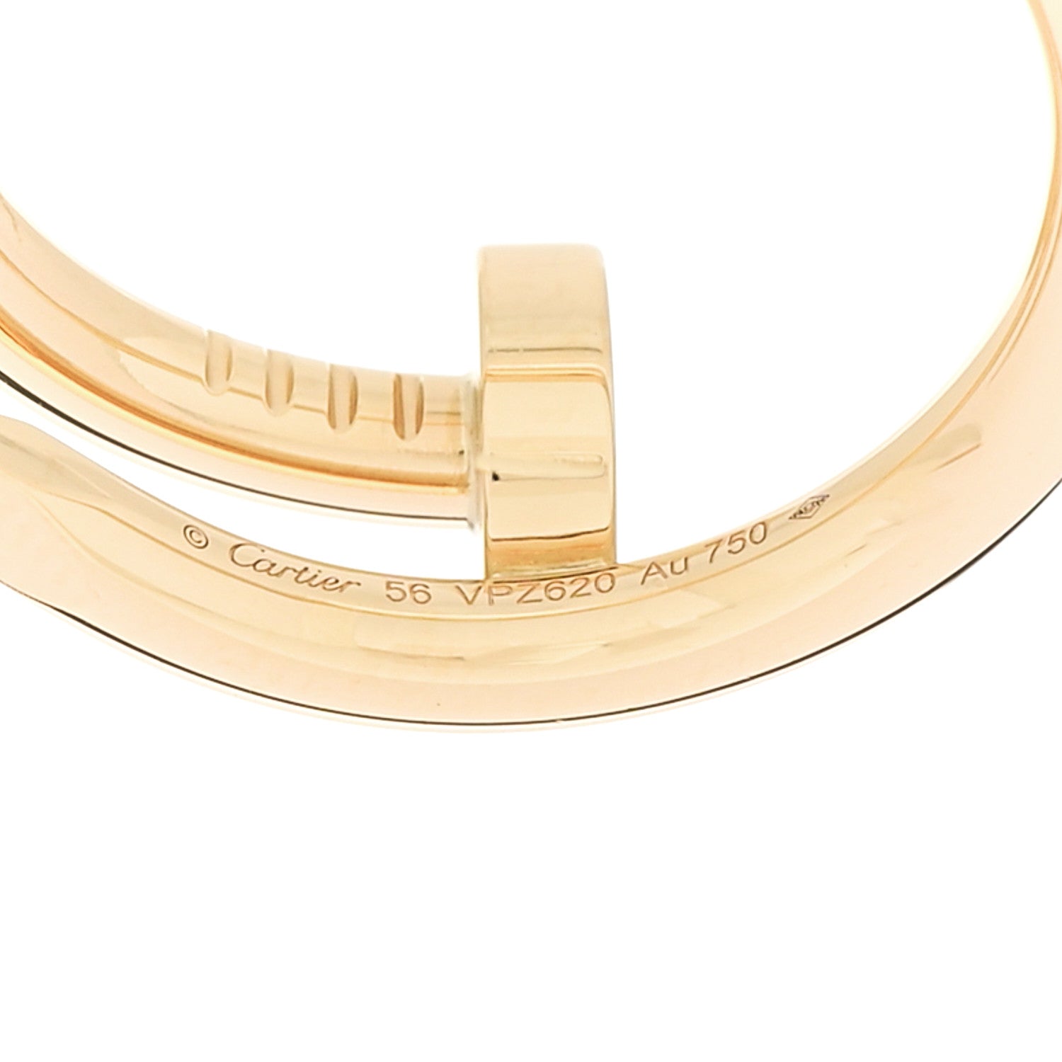 Cartier 18K Yellow Gold Juste Un Clou Ring 56 7.5 4 of 5