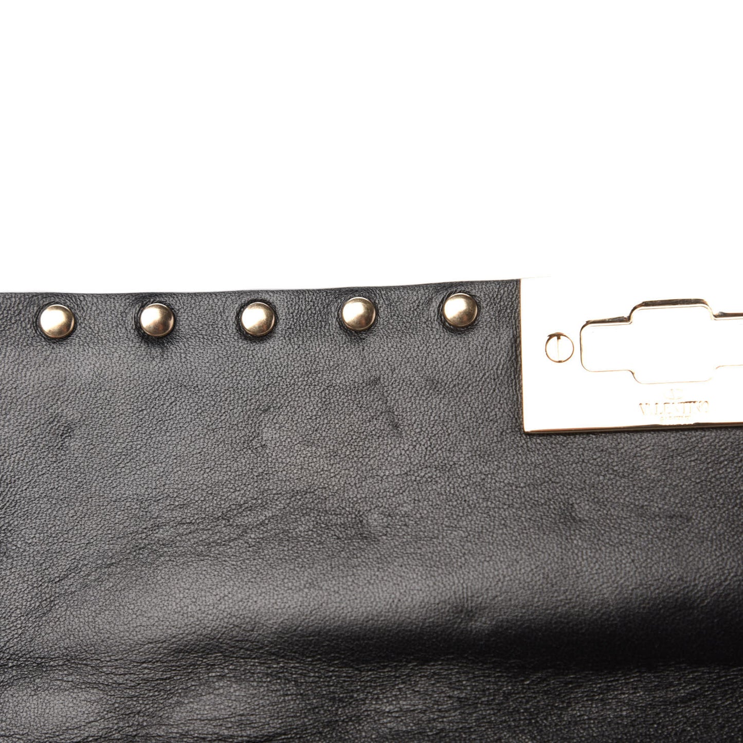 Lambskin Ayers Flames Medium Rockstud Spike Shoulder Bag Black