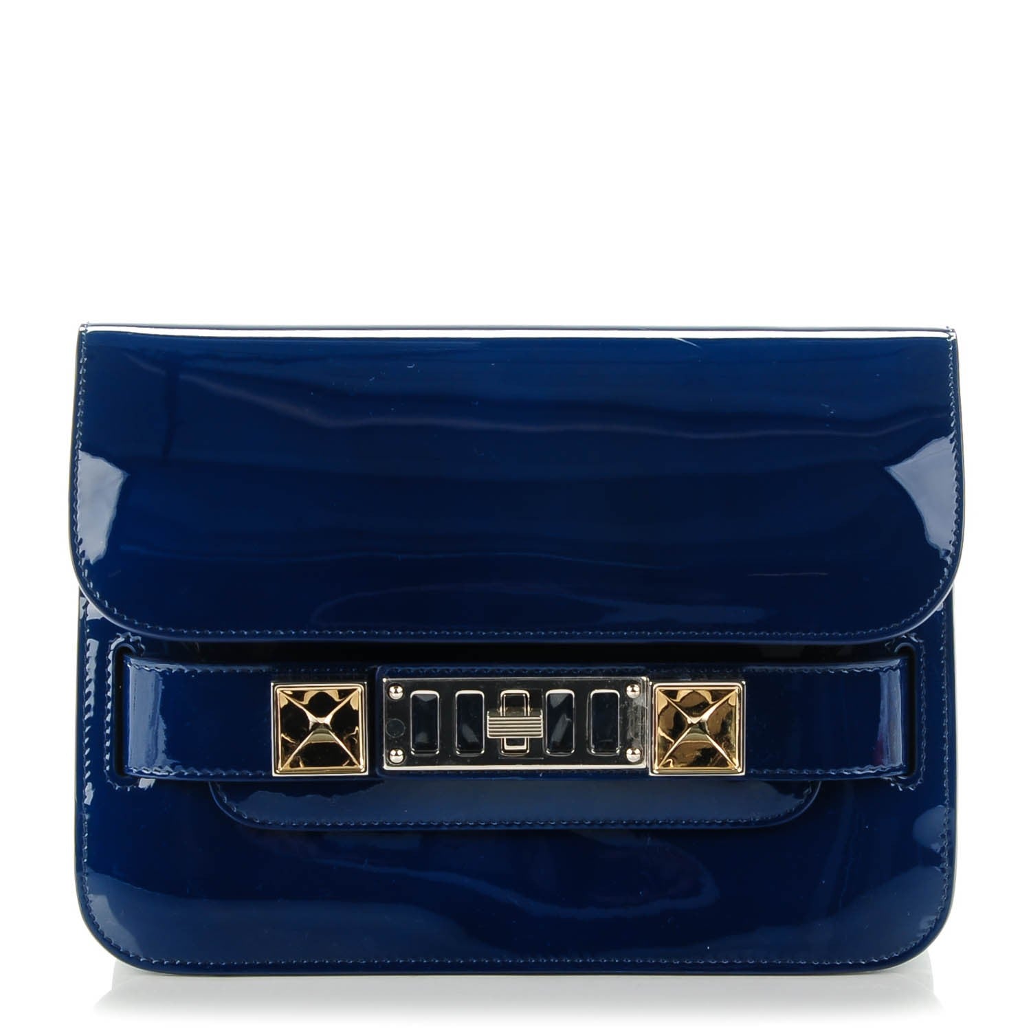 Proenza Schouler Patent Mini PS11 Classic Shoulder Bag Cadet Blue 1 of 10