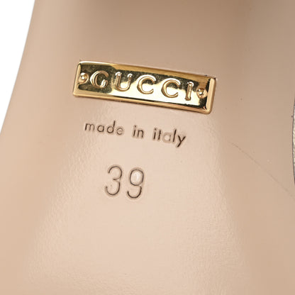 Gucci Galassia GG Marmont Ankle Wrap 75mm Sandals 39 Platino 7 of 10