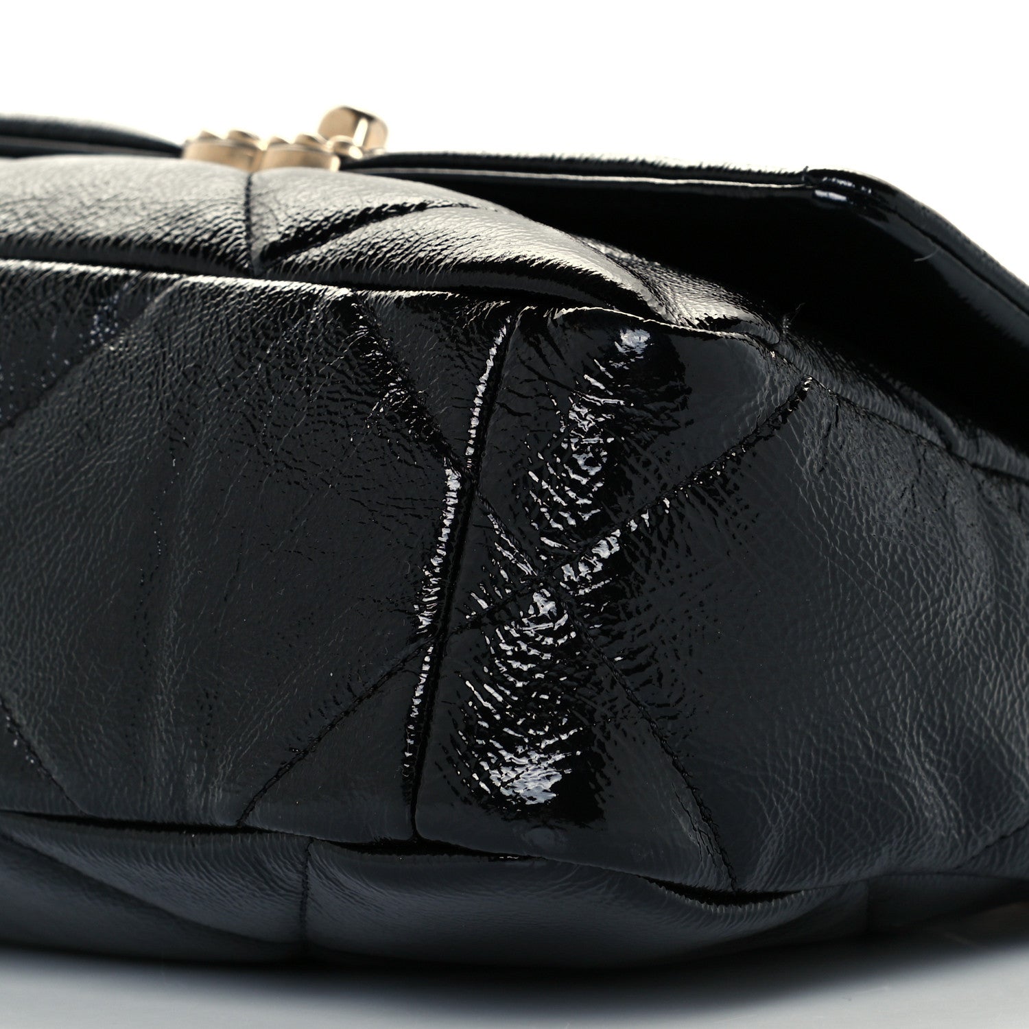 Chanel Shiny Crumpled Calfskin Quilted Medium Chanel 19 Flap Black 10 of 11