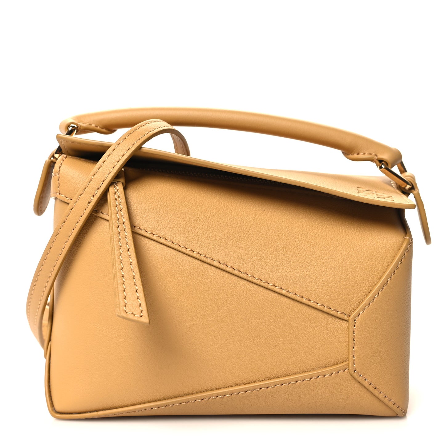 Calfskin Mini Puzzle Edge Bag Sahara