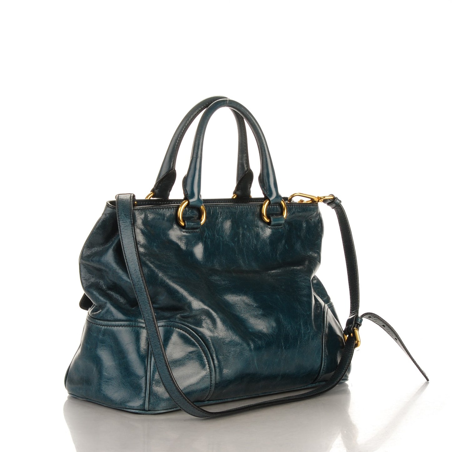 Vitello Shine Tote Denim