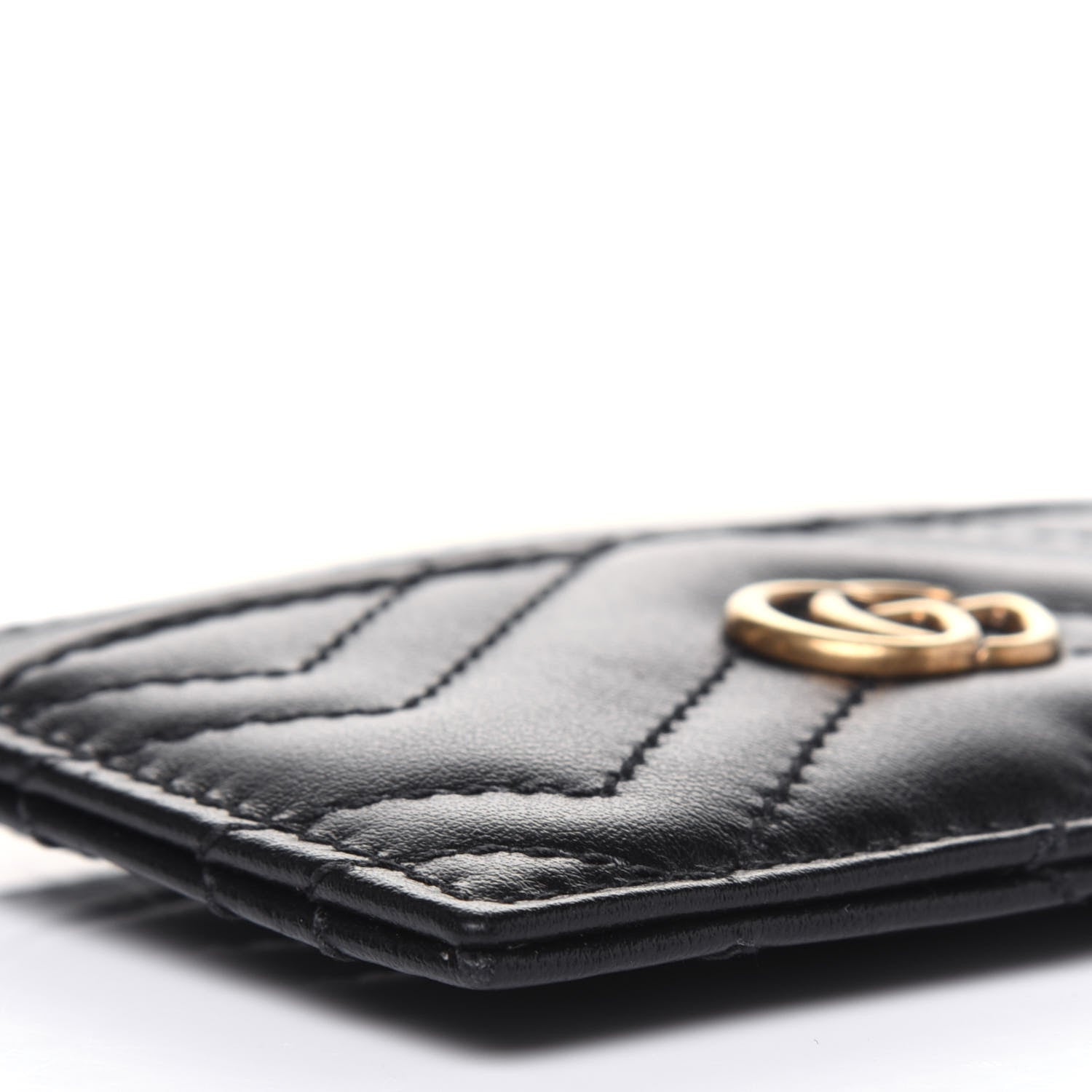 Gucci Calfskin Matelasse GG Marmont Card Holder Black 7 of 9