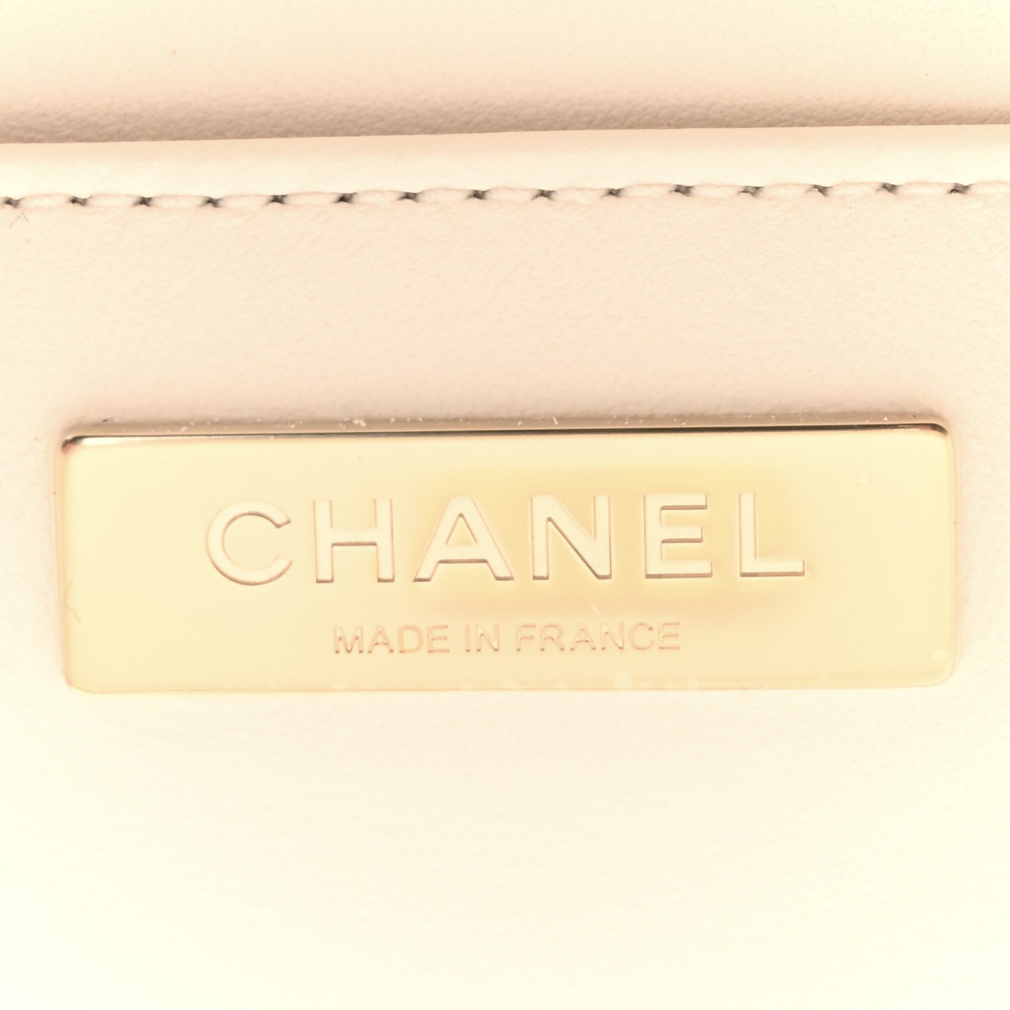Lambskin Quilted Coco Click Bag White