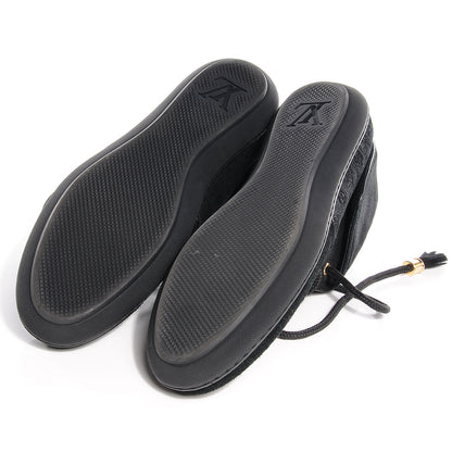 Louis Vuitton Suede Fold Over Sneakers 37 Black 5 of 8