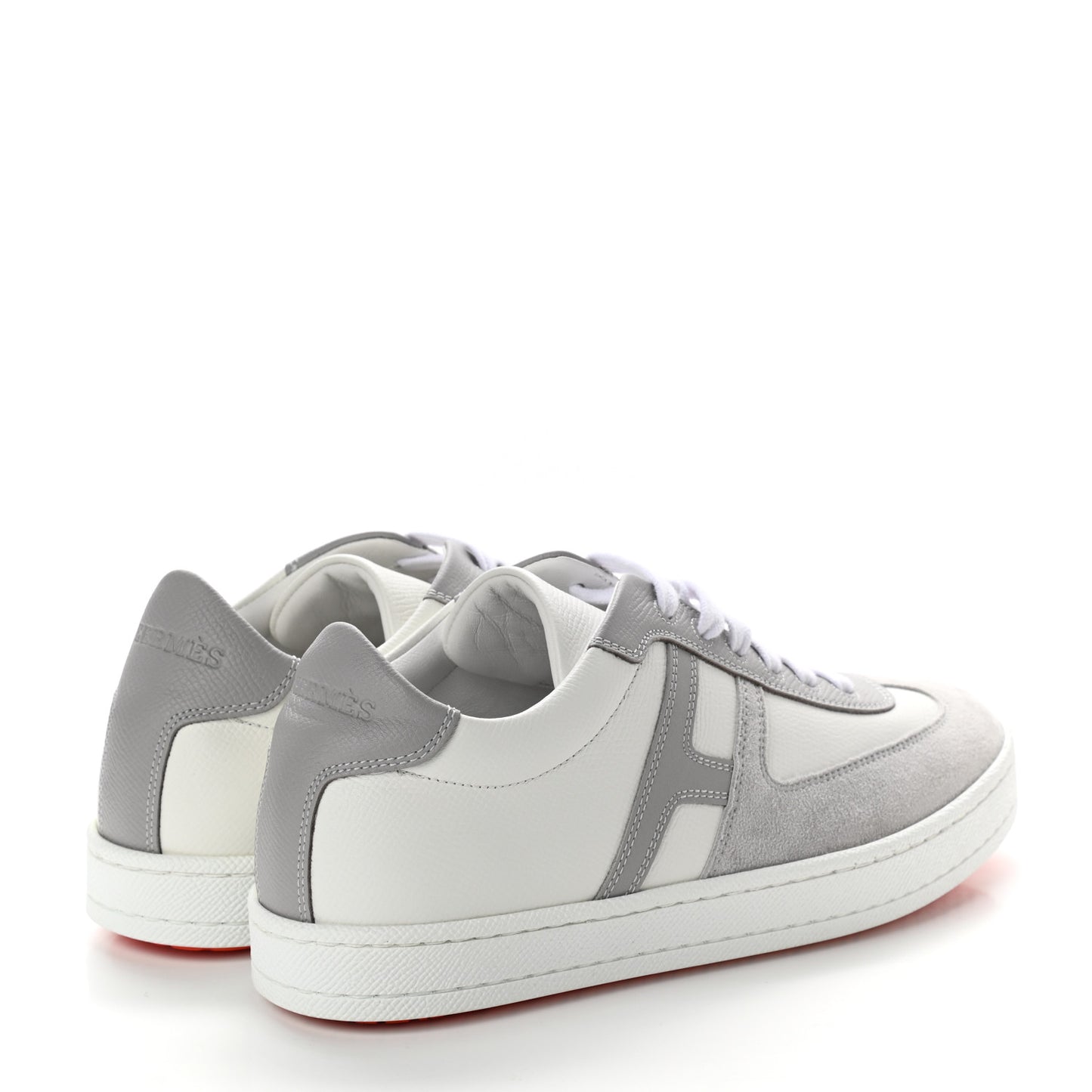 Epsom Suede Boomerang Sneakers 35.5 White Gris