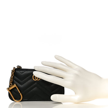 Gucci Calfskin Matelasse GG Marmont Key Case Black 2 of 10