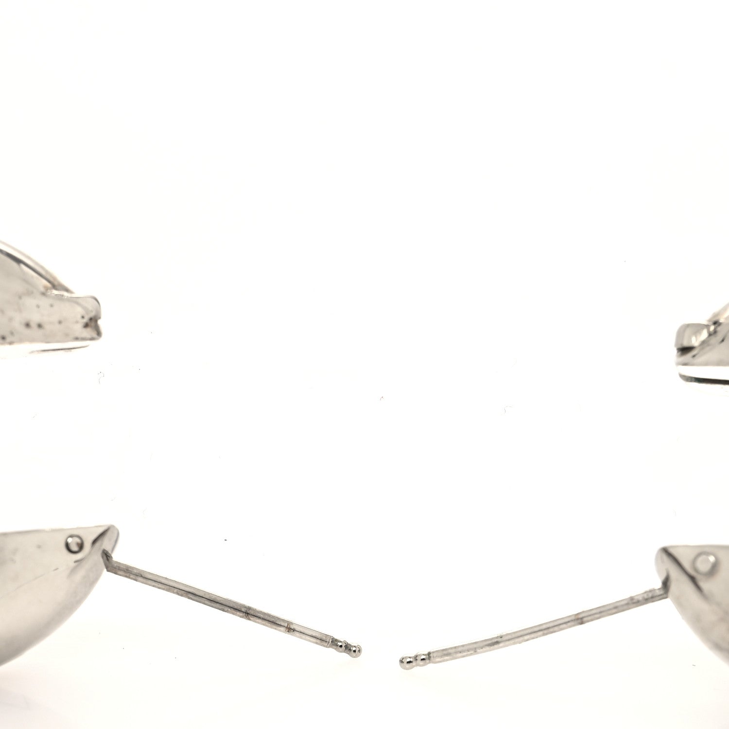 Fendi Metal FF Hoop Earrings Silver 3 of 4