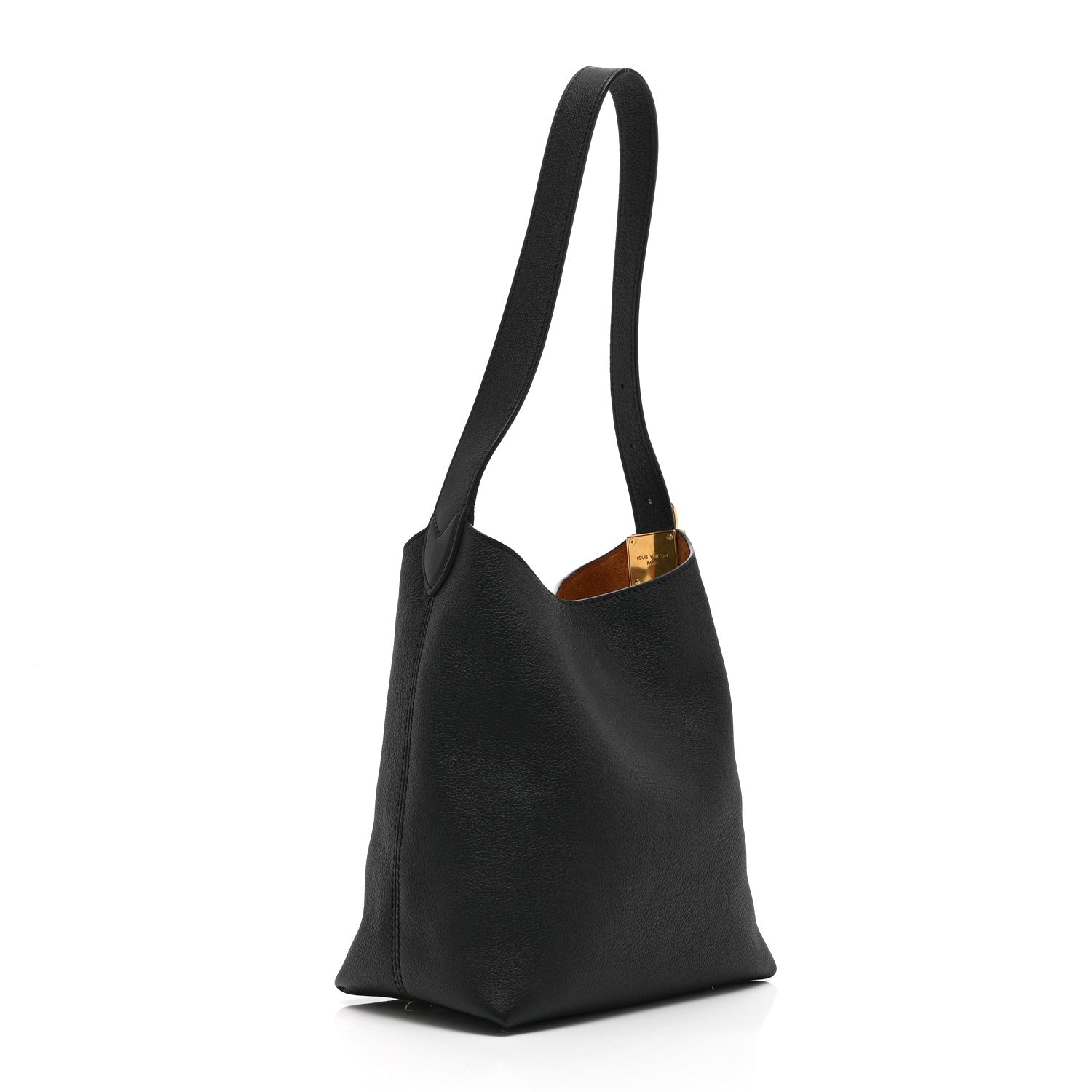 Louis Vuitton Grained Calfskin Low Key Hobo PM Black 4 of 10