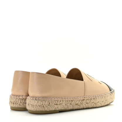 Chanel Lambskin CC Espadrilles 41 Beige Black 5 of 13