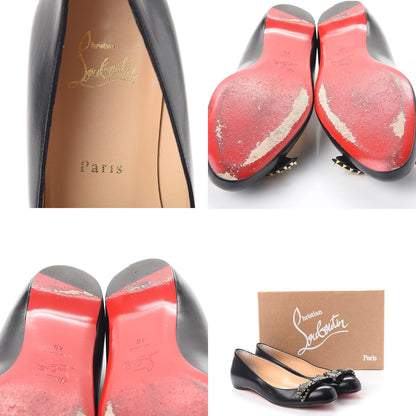 Christian Louboutin Nappa Ballalarina Spiked Bow Flats 40 Black 10 of 10