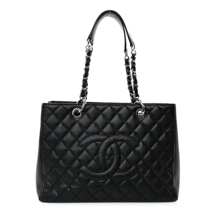 Chanel Caviar Quilted Grand Shopping Tote GST Black 1 of 9