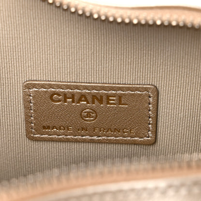 Chanel Metallic Lambskin Quilted CC In Love Heart Clutch With Chain Gold 6 of 10