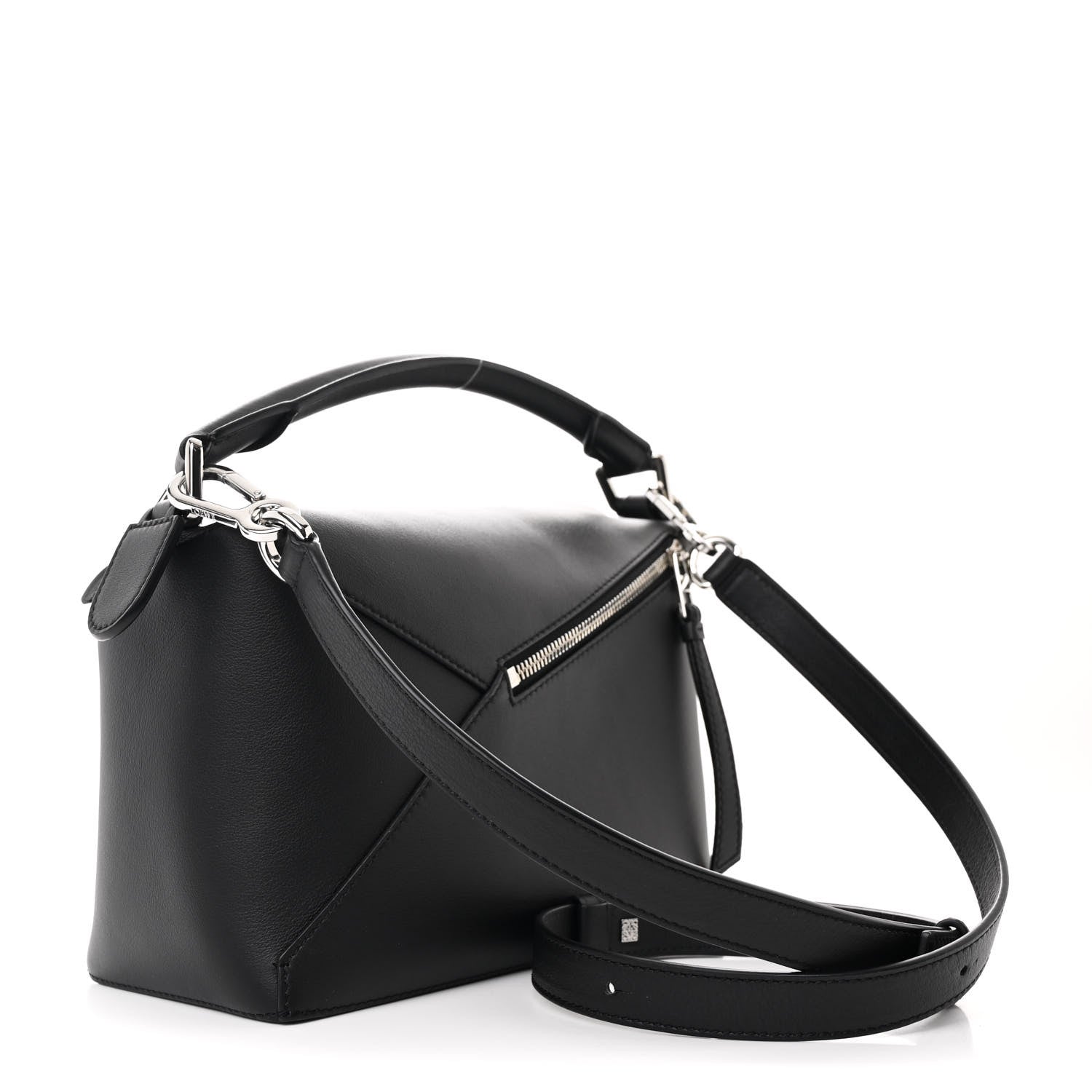 Loewe Calfskin Small Puzzle Edge Bag Black 3 of 10