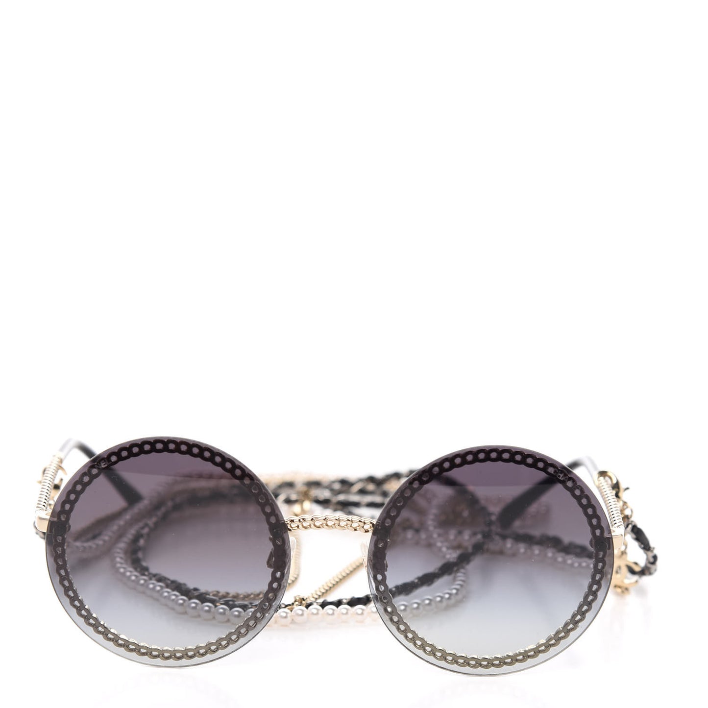Round Chain Sunglasses 4245 Gold