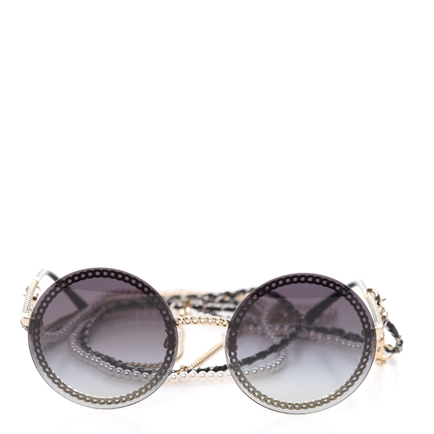 Chanel Round Chain Sunglasses 4245 Gold 2 of 6