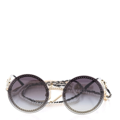 Chanel Round Chain Sunglasses 4245 Gold 2 of 6