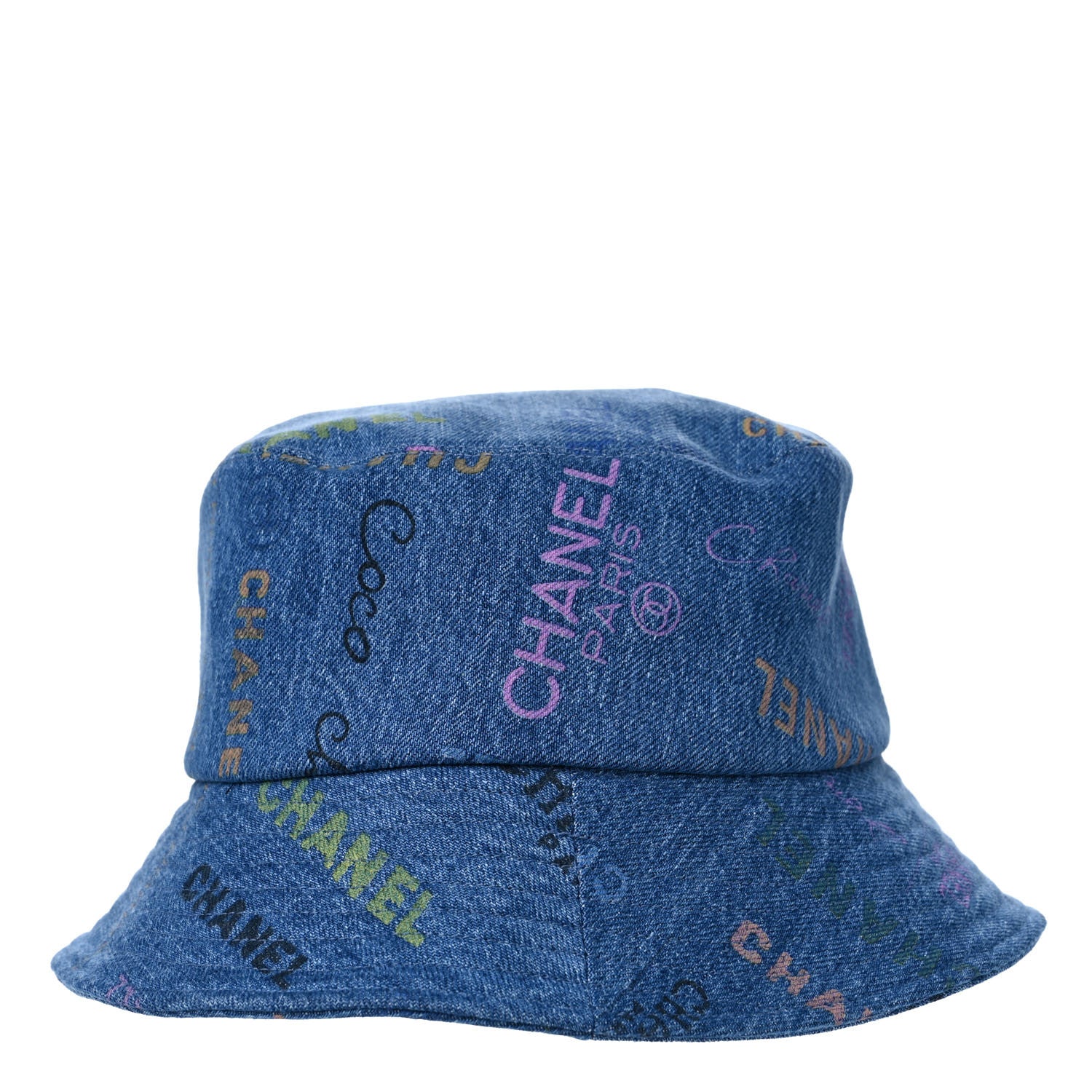 Chanel Denim Mood Cloche Bucket Hat M Blue 6 of 9