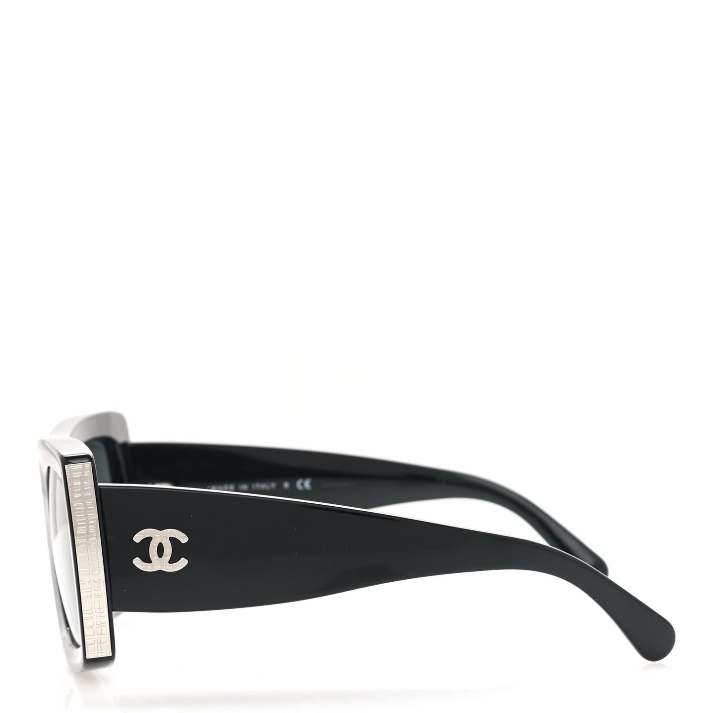 Acetate Rectangle Sunglasses 5435 Black Grey
