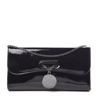 Christian Louboutin Patent Riviera Clutch Black 1 of 9
