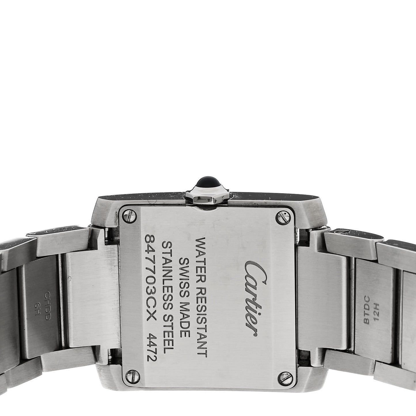 Stainless Steel 21mm Tank Francaise Quartz Watch Silver