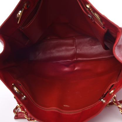 Chanel Lambskin Quilted Tote Red 5 of 16