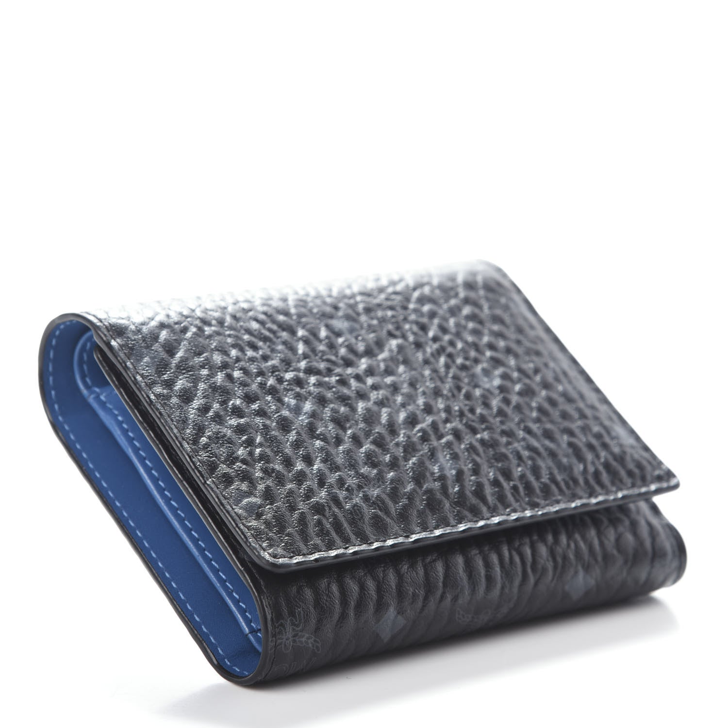 MCM Visetos Trifold Wallet Black Blue 4 of 6