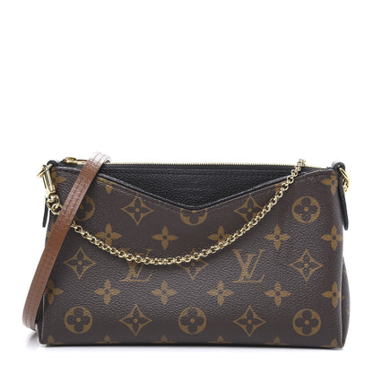 Louis Vuitton Monogram Pallas Clutch Black 1 of 11