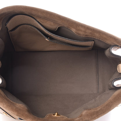 Fendi Agnello Old Shine Vitello Go Rain Large Flip Tote Amido Cocco 7 of 15