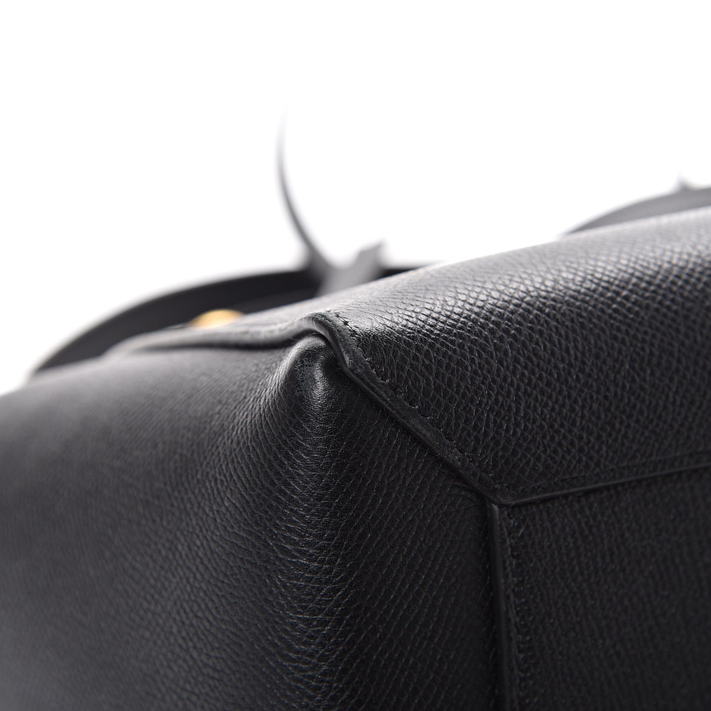 Grained Calfskin Micro Belt Bag Black