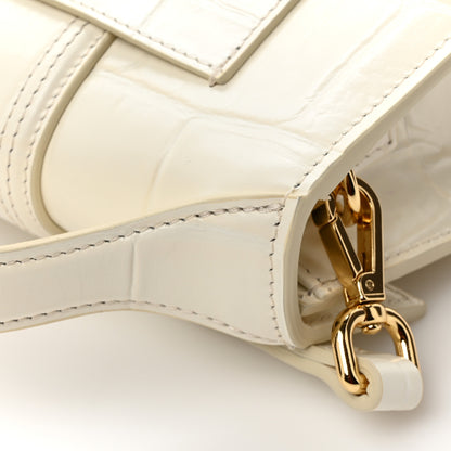 Jacquemus Calfskin Crocodile Embossed Le Bambino Light Ivory 11 of 11