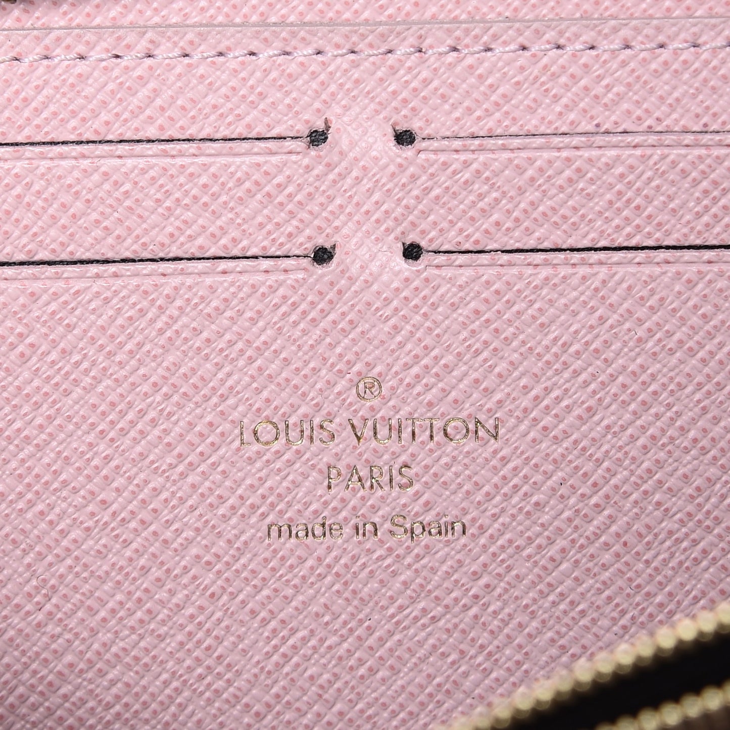 Monogram Clemence Wallet Rose Ballerine