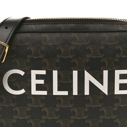 Celine Triomphe Canvas Medium Messenger Bag Black 8 of 10
