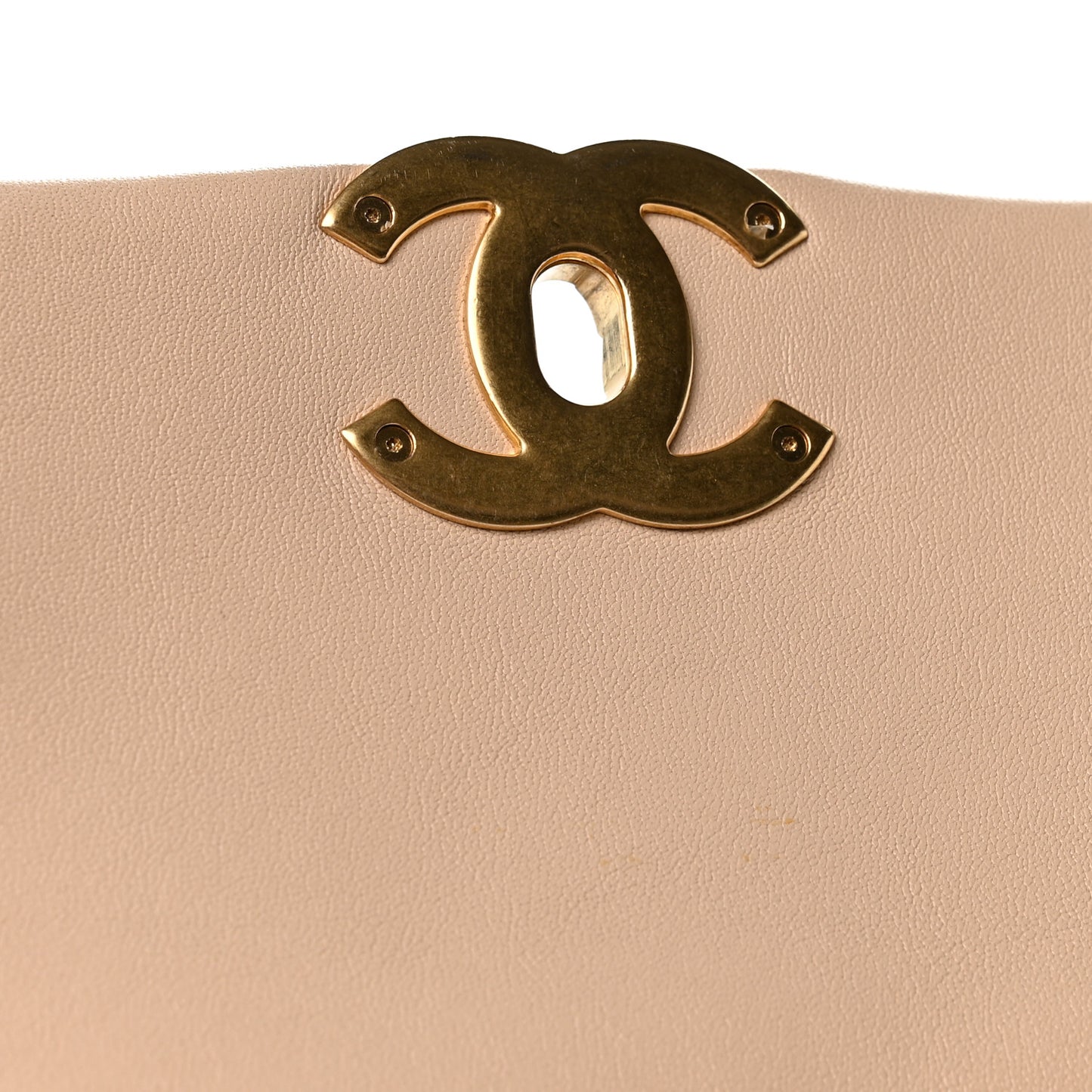 Goatskin Quilted Medium Chanel 19 Flap Light Beige