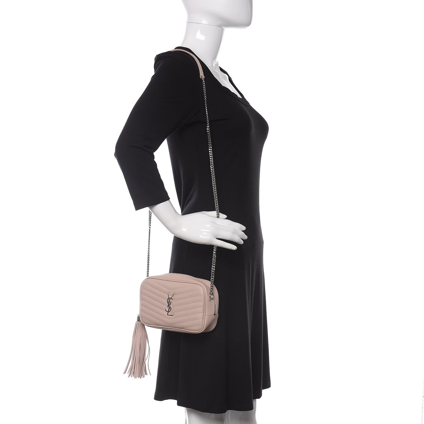 Grain De Poudre Matelasse Monogram Mini Lou Camera Bag Pale Blush