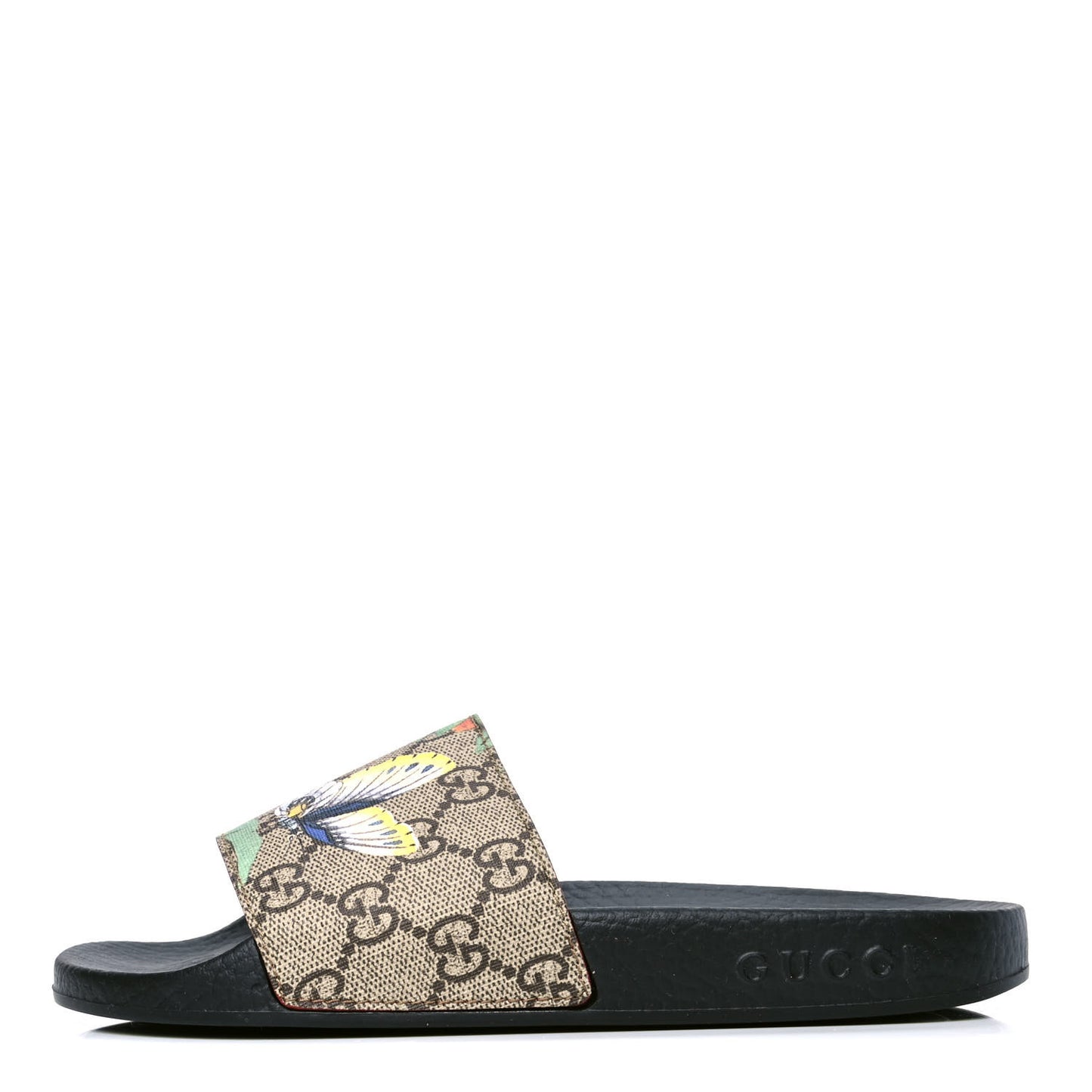 GG Supreme Monogram Tian Womens Slide Sandals 35 Beige Multicolor
