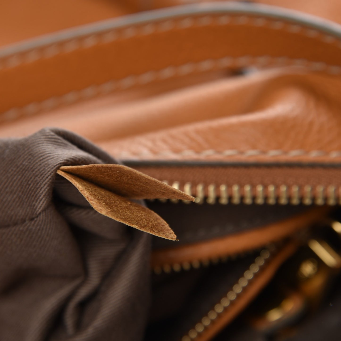 Calfskin Medium Marcie Satchel Tan