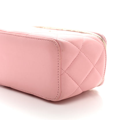 Chanel Lambskin Resin Elegant Chain Vanity Case Pink 10 of 11