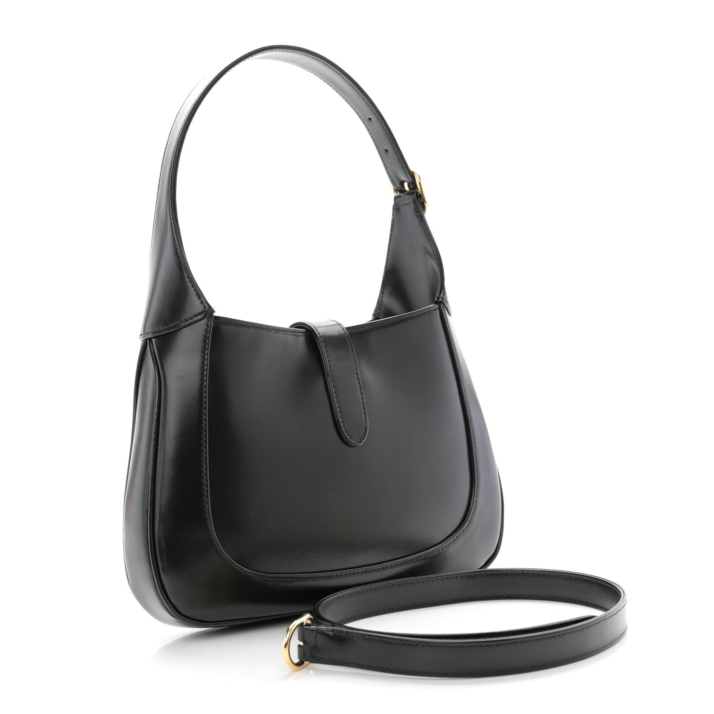 Boarded Dyana Lux Calfskin Small Jackie 1961 Hobo Black