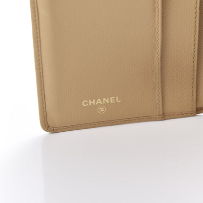 Chanel Grained Calfskin CC Button Yen Wallet Beige 8 of 11