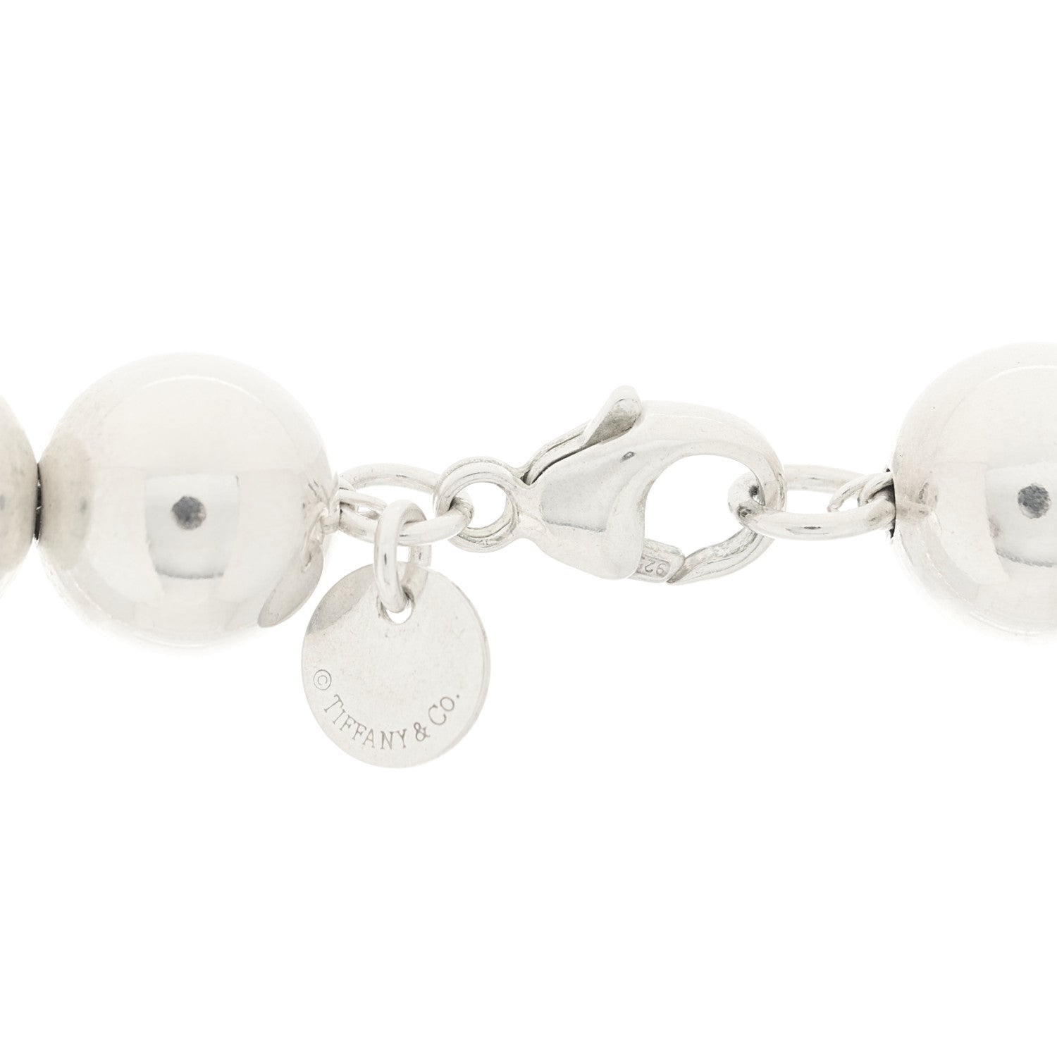 Tiffany Sterling Silver 10mm Hardwear Ball Necklace 5 of 6