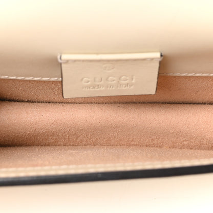 Gucci Calfskin Super Mini Sylvie Chain Shoulder Bag White 5 of 10